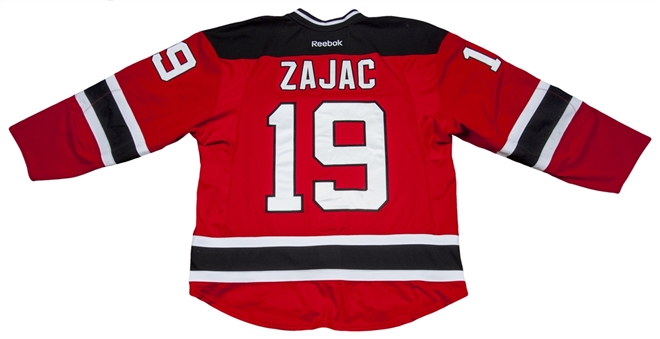 2014-15 Travis Zajac Game Used New Jersey Devils Jersey (Devils-Meigray)